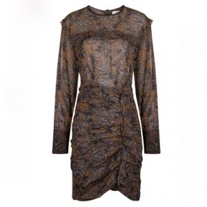 Isabel Marant Étoile Khaki Jirvina Ruched Front Dress
